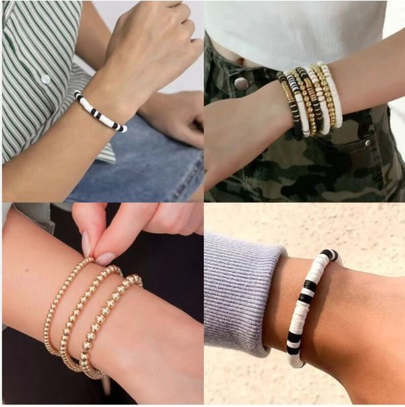 Golden and White Color Beaded Rings Set Of 6 main image 1