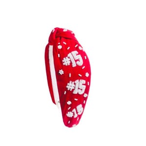 Beaded #15 Quarterback Kansas City Chiefs Headband
