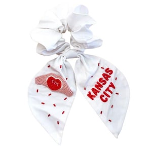 Kansas City Tnt White Beaded Scrunchie