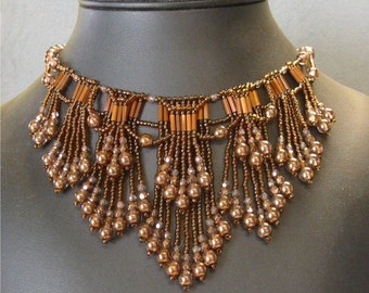 Instructions to create Double Fringed Choker - Beading Instructions