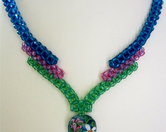 Cubic Right Angle Weave Necklace with CRAW the easy way tutorial