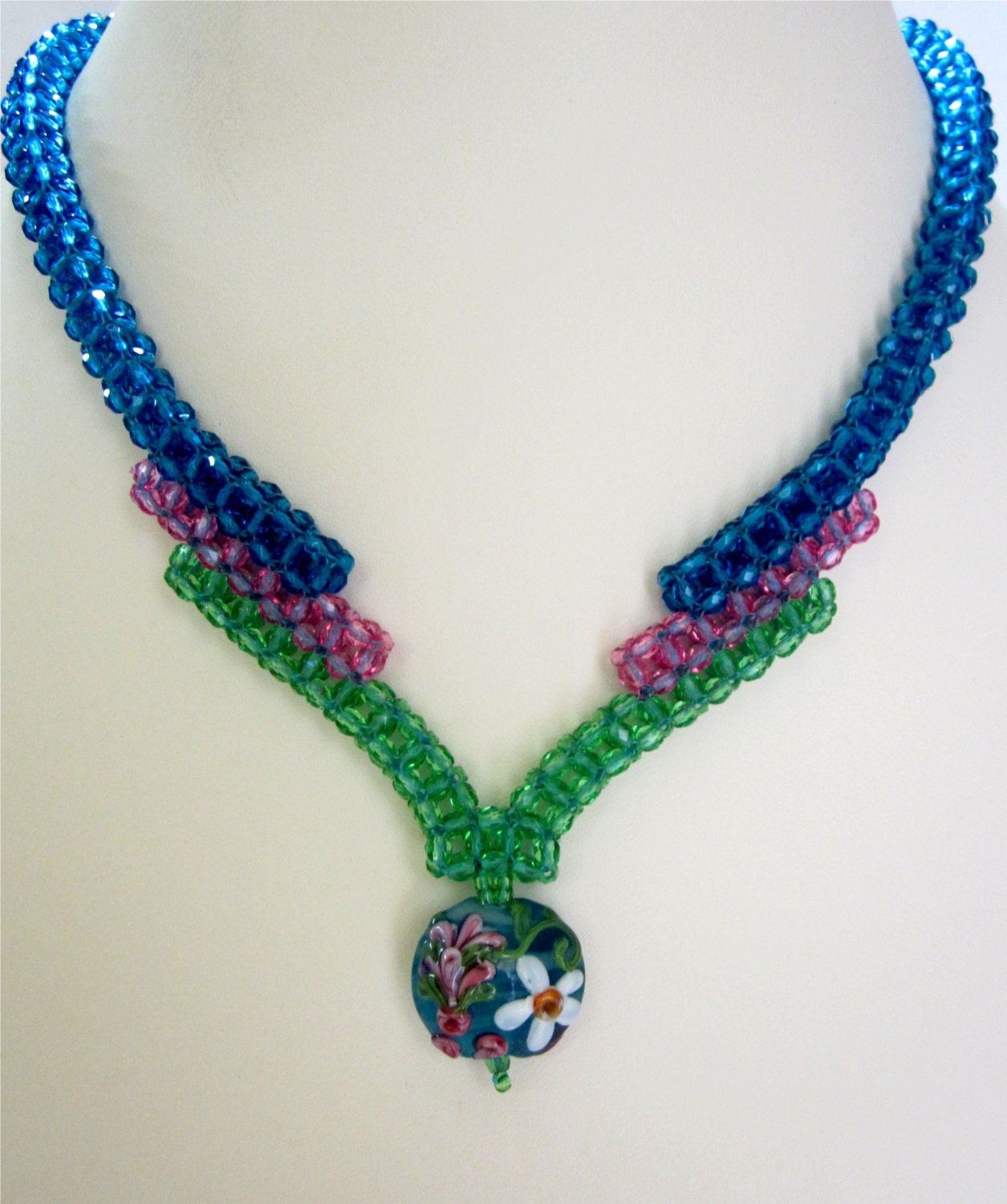 Cubic right angle weave hotsell necklace