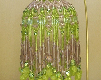 Beaded Fancy Fringed Ornament Cover - Beading Instructions - Spring Wine