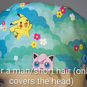 Skull Cap , Tie Back , Scrub Cap , blue , cartoon , comic , game