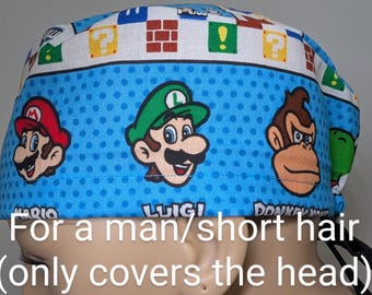 Skull Cap , Tie Back , Scrub Cap , comic , game