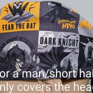 Skull Cap , Tie Back , Scrub Cap , Super hero , Superhero