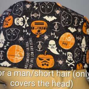 Skull cap, Tie back , Scrub Cap , Comic , Halloween , movie , cartoon