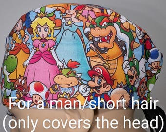 Skull Cap , Tie Back , Scrub Cap ,  cartoon , comic , game
