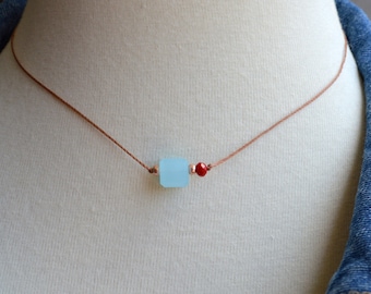 Dainty Cord Choker Necklace: Minimalist Boho Layering Necklace
