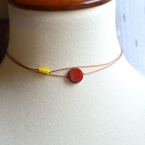 Choker necklace,string choker,beaded choker,simple choker,boho choker,short necklace,festival necklace,minimalist necklace,cord choker