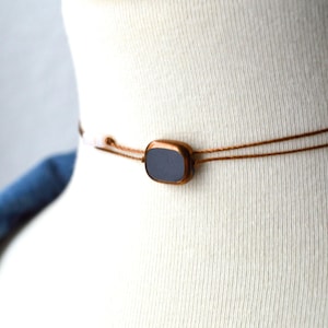 Minimalist Cord Choker: Simple Beaded Boho Necklace