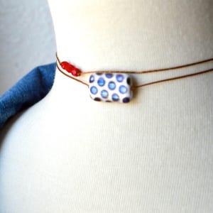 Beaded String Choker: Minimalist Cord Necklace