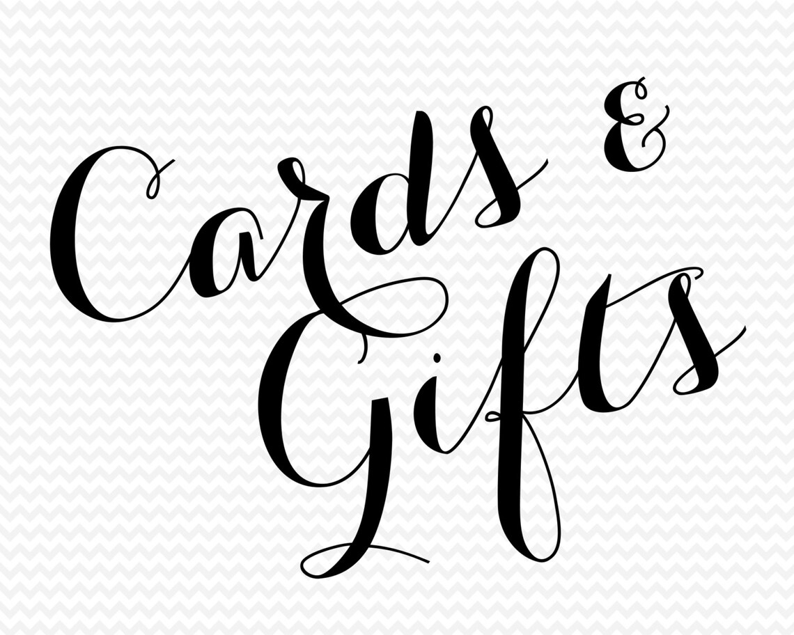 Card & Gift Table Sign for Weddings and Parties Etsy