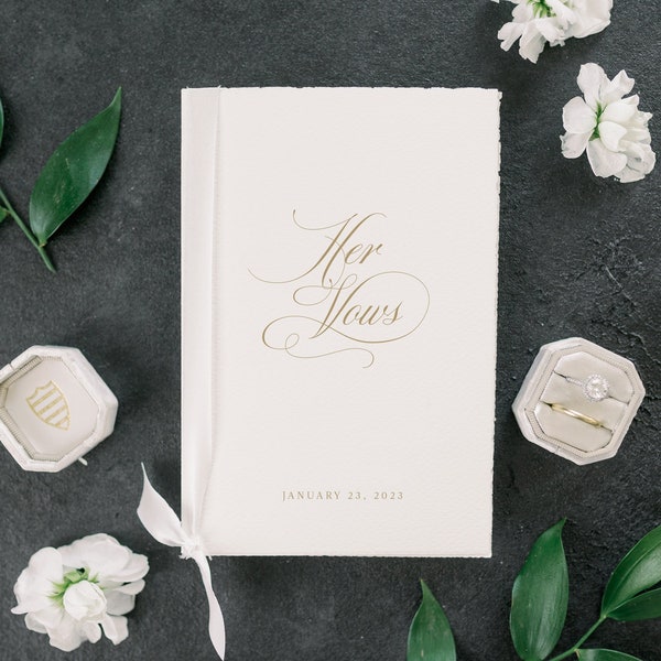 Her Vows Wedding Ceremony Bride Vow Book