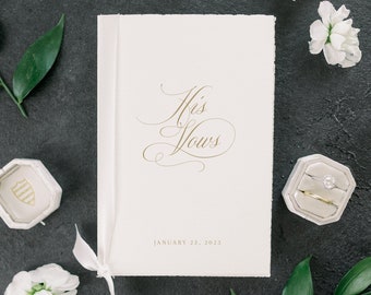 His Vows Groom Traditional Wedding Ceremony Vow Book