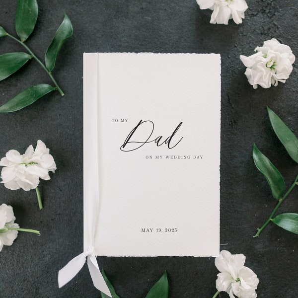 To My Dad Wedding Day Keepsake Card