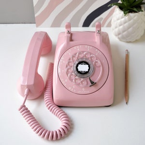 Pink Rotary Dial Phone by Automatic Electric, Restored and Working - Etsy