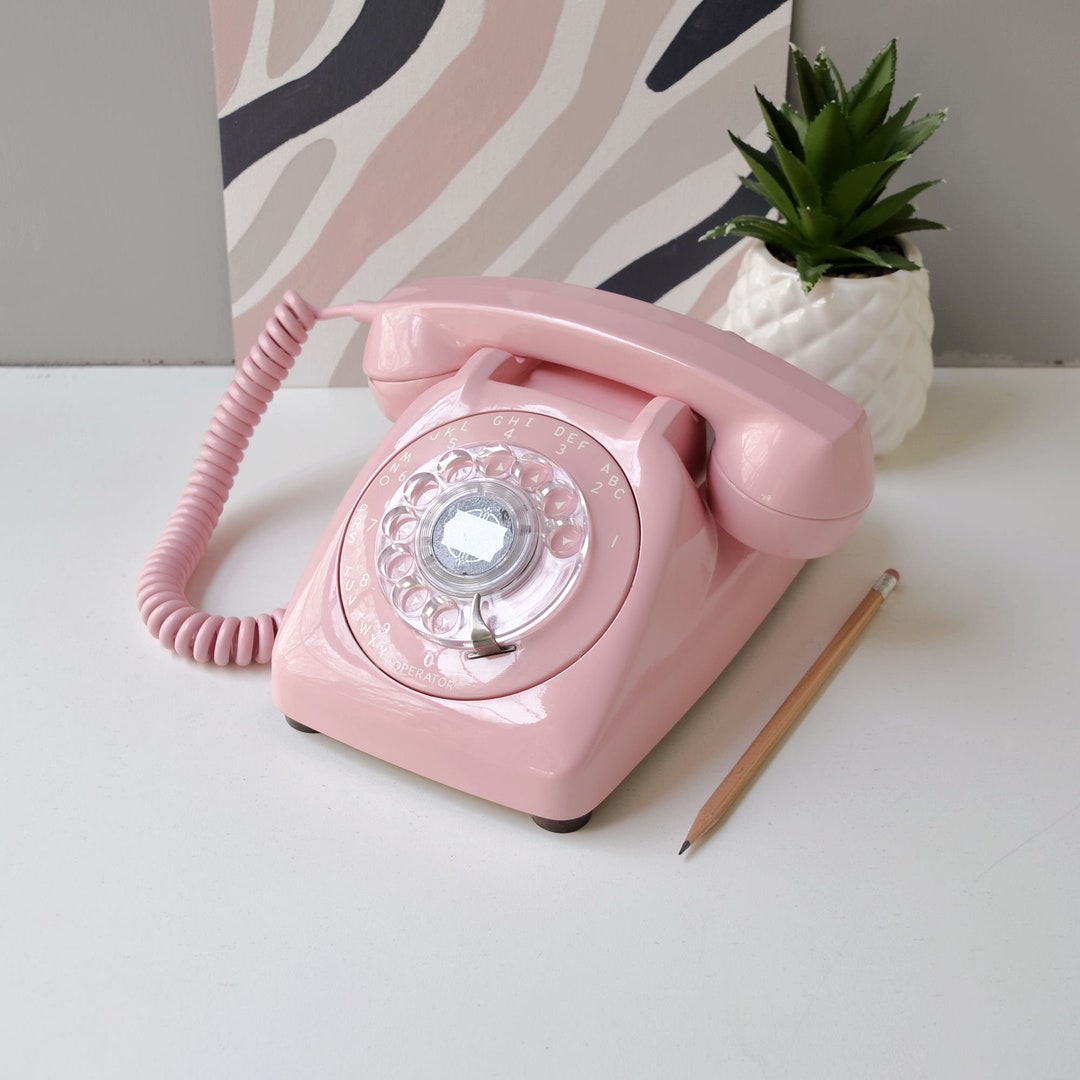 Pink Rotary Dial Phone by Automatic Electric, Restored and Working - Etsy