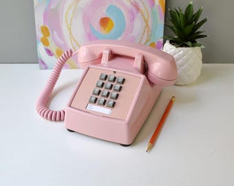 Pink touch tone telephone restored and working