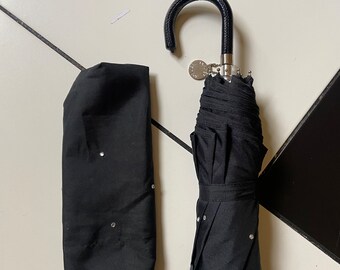 2000s Jaeger black diamanté umbrella