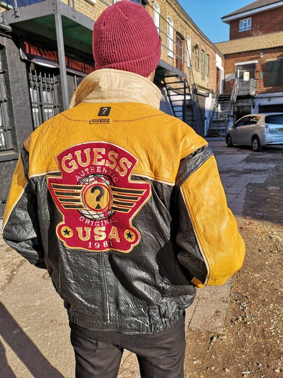 guess vintage leather jacket