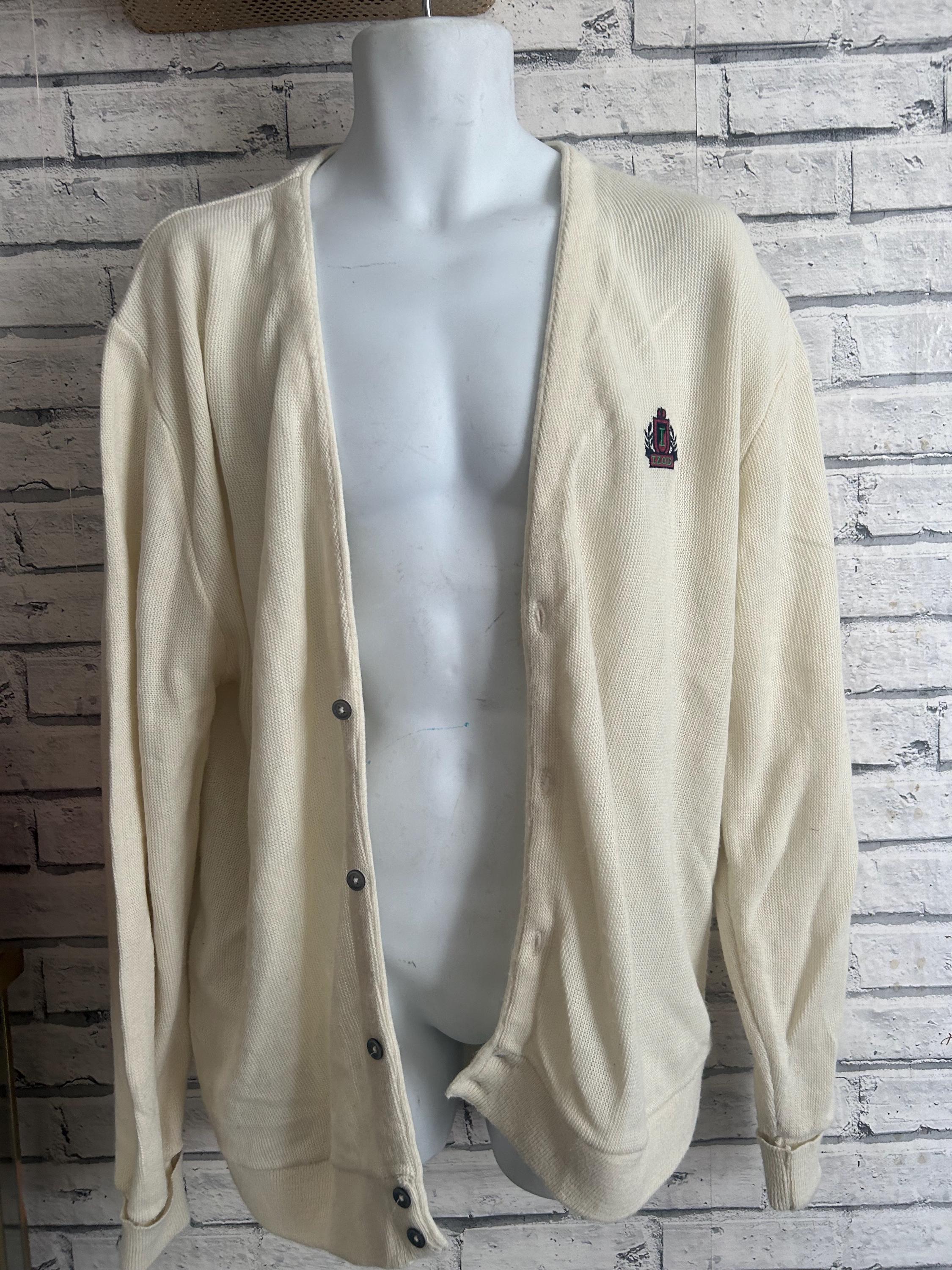 Izod Acrylic Knit Cardigan Used Clothing 90S Usa Black | eBay