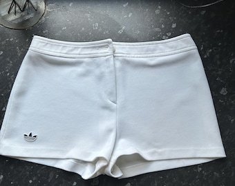 Pantaloncini da tennis bianchi Adidas vintage anni '80