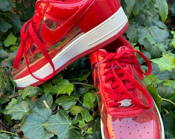 Scarpe da ginnastica rosse invisibili vintage Airforce 1 Nike Fantastic Four
