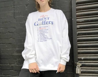 Authentic vintage 80s unisex 2xl golf white mix sweatshirt