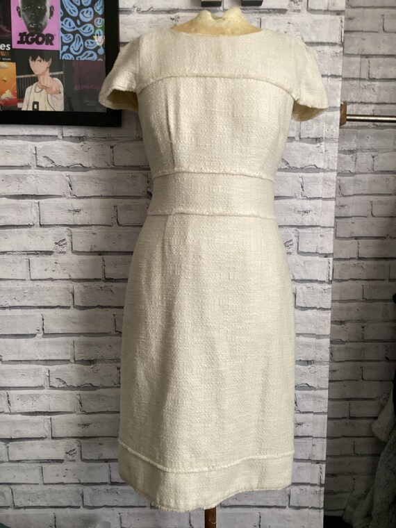 Authentic vintage 2000s Jaeger cream Dress/ jacket su… Gem