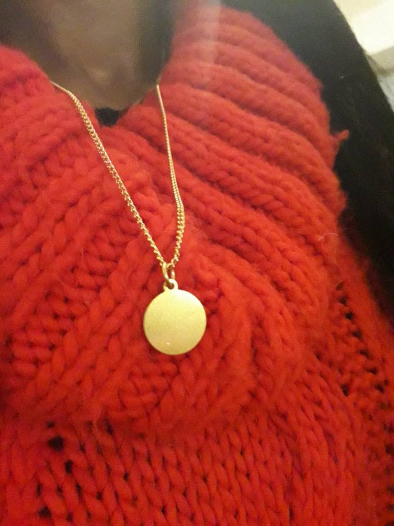 Coin necklace blank 24 inch personalised