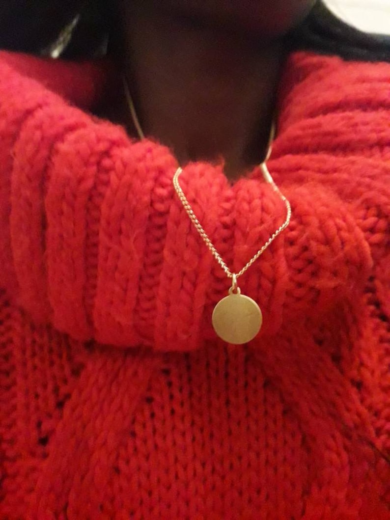 Coin necklace blank 24 inch personalised