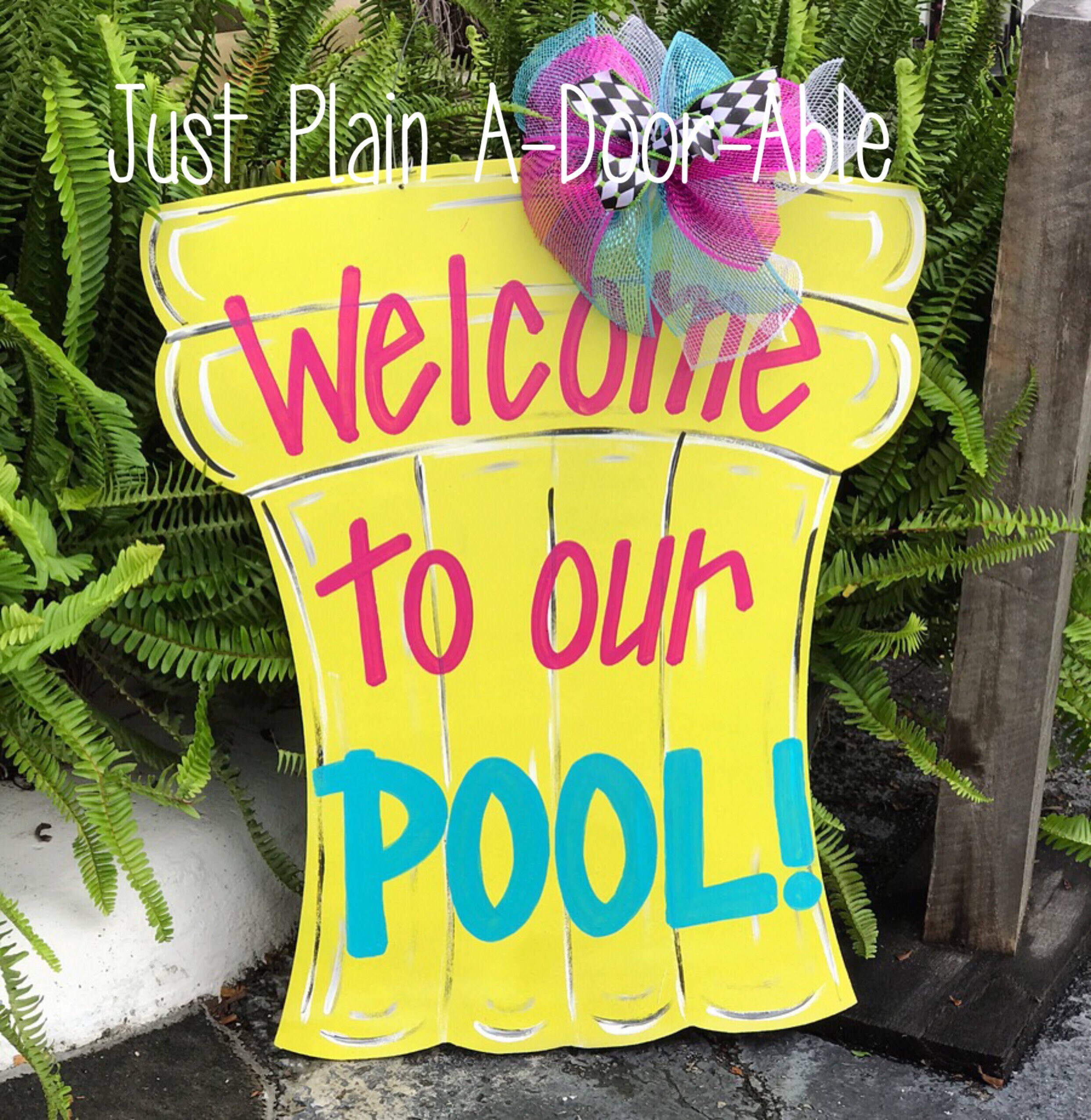 Pool Float Door Hanger Pool Door Hanger Summer Door Hanger Etsy