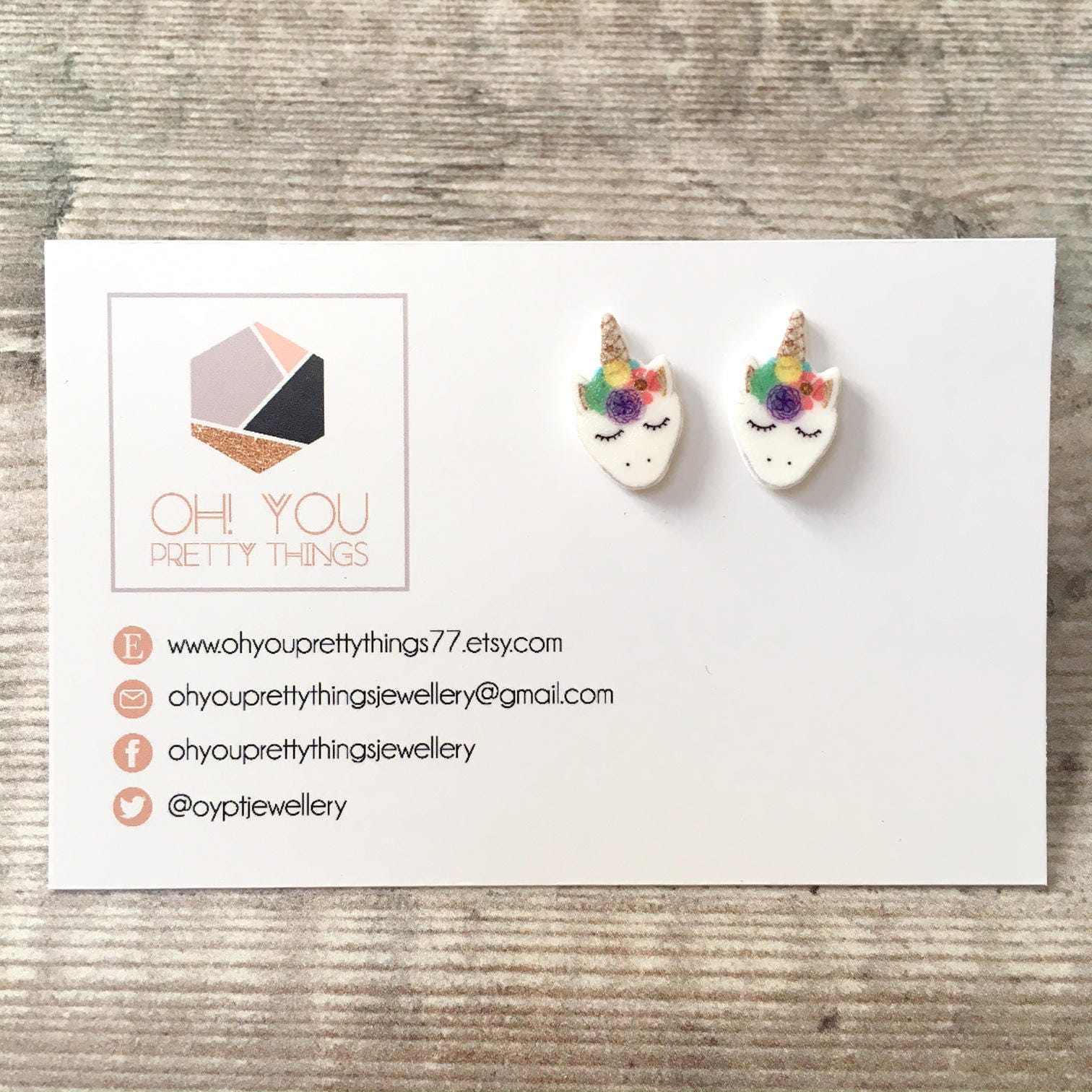 Unicorn earrings - Quirky stud earrings