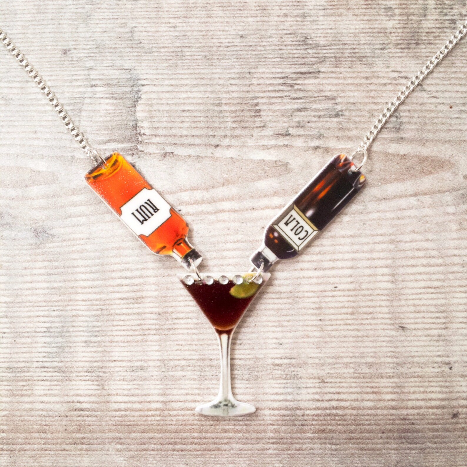 Rum Necklace Rum Drinker Cocktail Lover Rum Gift Rum Etsy UK