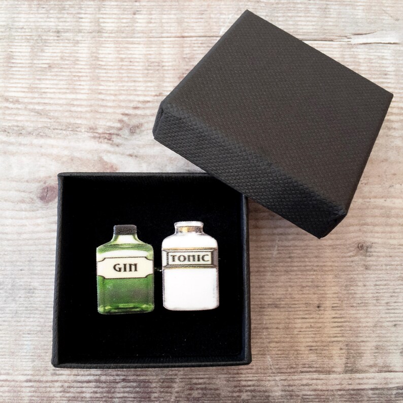 Gin and tonic cuff links Unique gifts for him Gin lover Etsy
