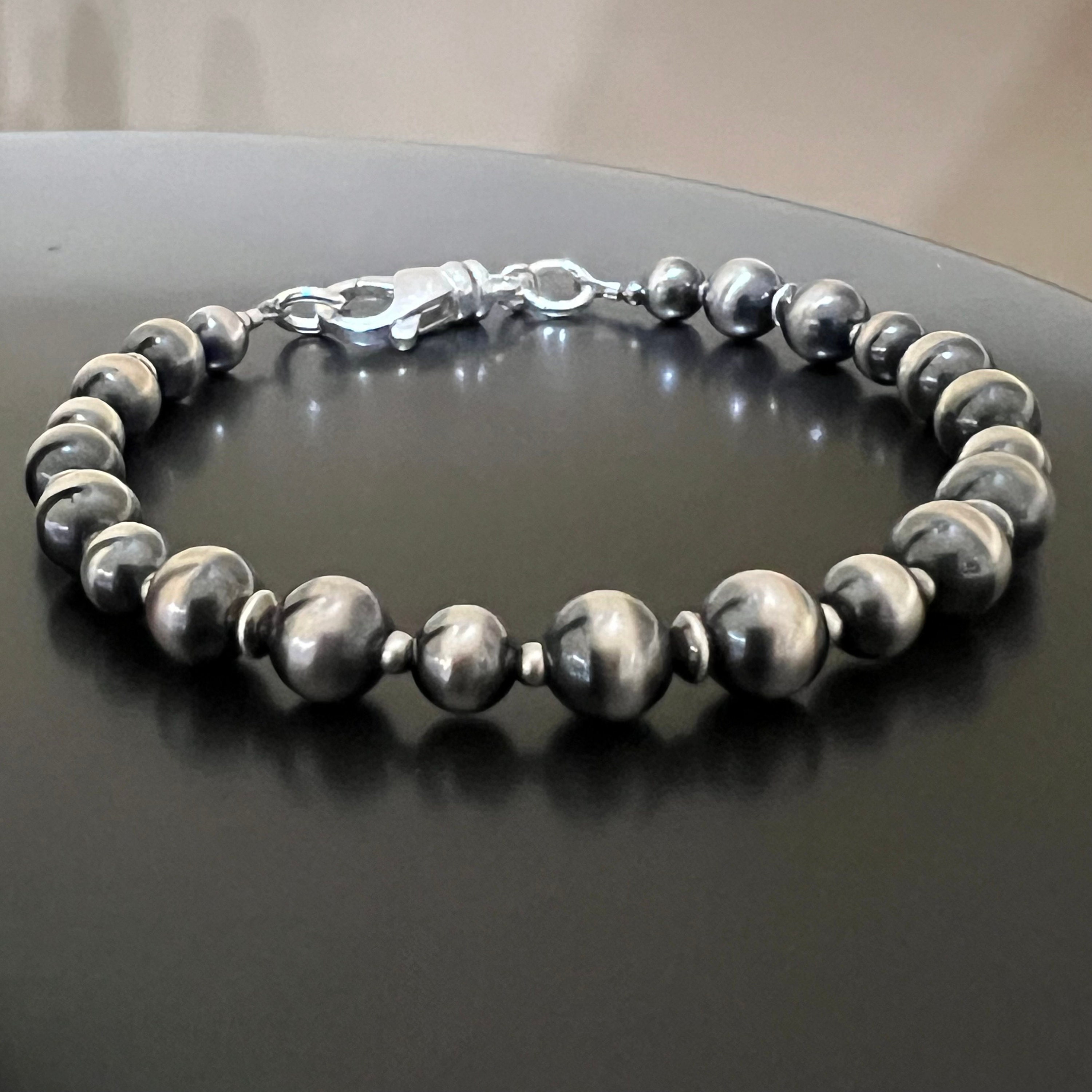 Sterling Silver Navajo Pearl Beaded Bracelet,oxidized Silver Bead Bracelet,southwestern Silver Bracelet,boho Western Jewelry, Jewelry Gifts - Etsy UK Sterling Silver Navajo Pearl Beaded Bracelet,oxidized Silver Bead Bracelet,southwestern Silver Bracelet,boho Western Jewelry, Jewelry Gifts - Etsy UK