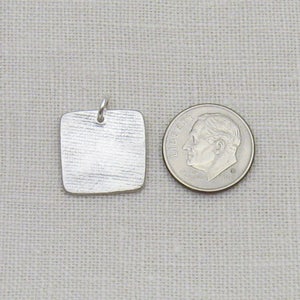 Handwriting Jewelry, Square Handwriting Pendant, Silver Personalized Jewelry, Signature Jewelry, Memorial Jewelry, Custom Handwriting Charm image 5