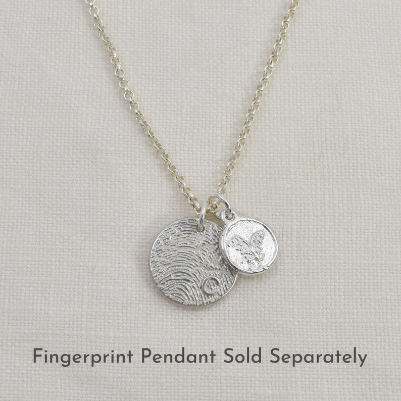 Sterling Silver Birth Month Flower Charms and Pendants, Personalized Bracelet and Necklace Charms for Fingerprint and Handwriting Jewelry image 9