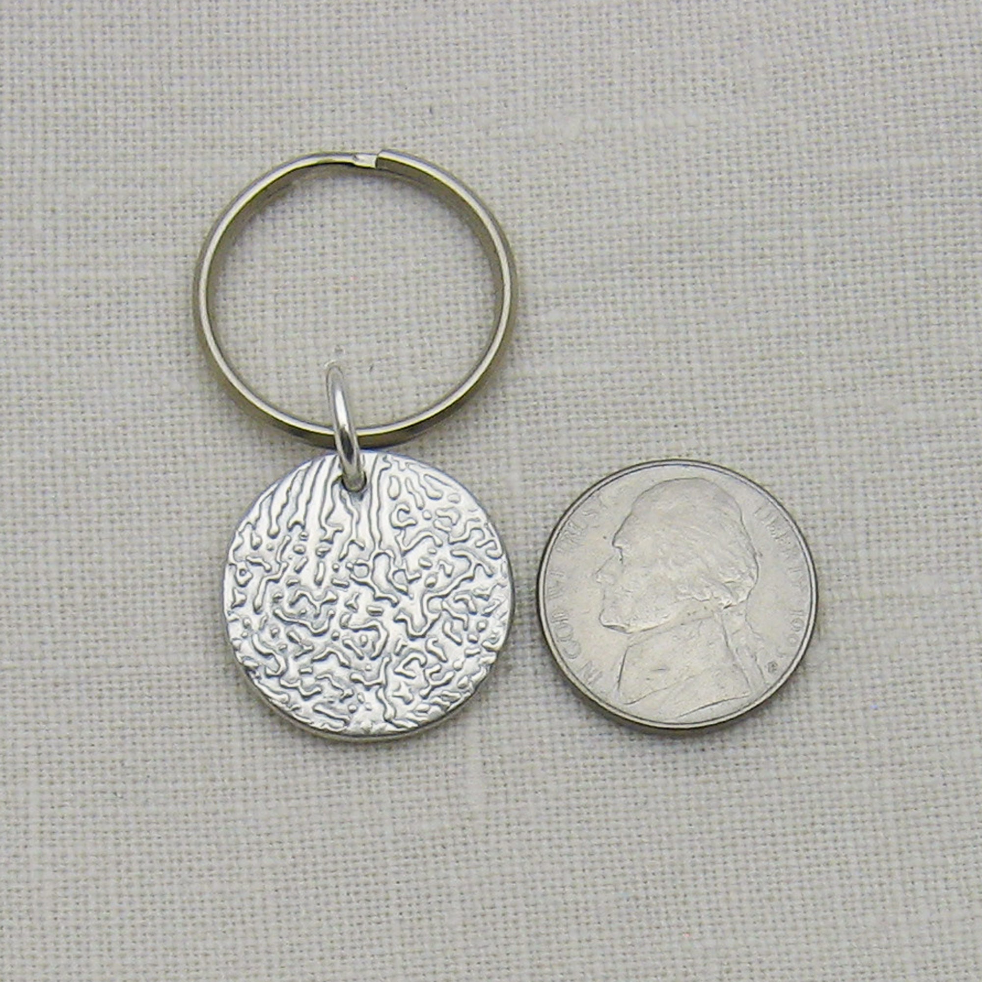 Sterling Silver Dog Nose Keychain Paw Print Keychain Pet Etsy