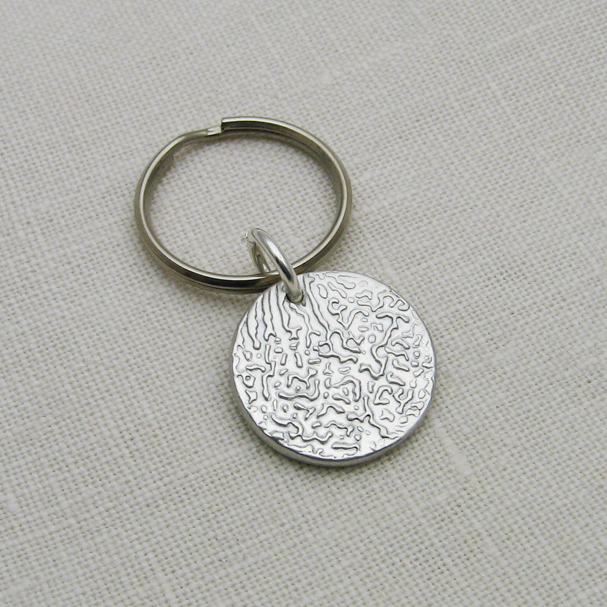 Sterling Silver Dog Nose Keychain Paw Print Keychain Pet Etsy