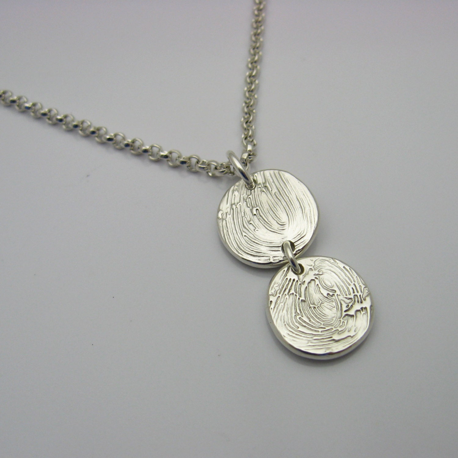 Fingerprint Necklace - Fingerprint Pendant with name and with or witho – My  Fine Silver Designs