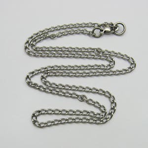 Men's Stainless Steel Curb Chain Necklace: Heavy Gauge, Sturdy