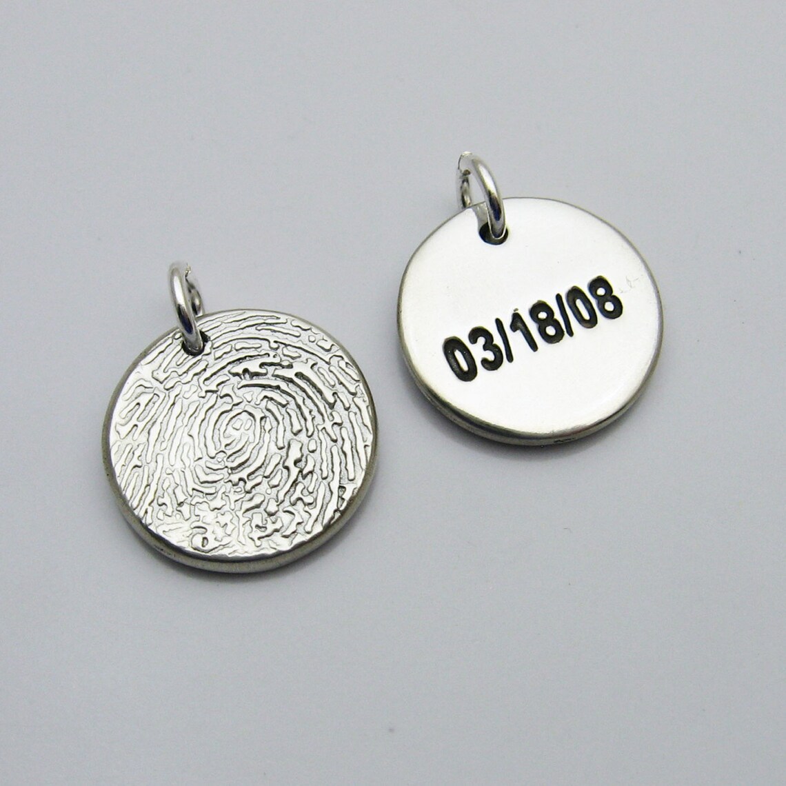 Fingerprint Jewelry Handwriting Jewelry Custom Reversible Etsy