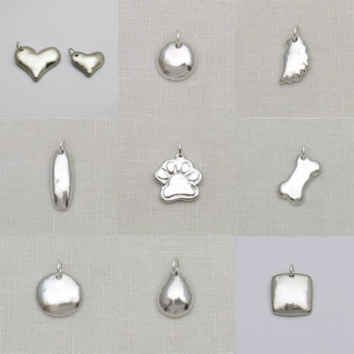 Shops Cremation Jewelry, Ashes Jewelry, Sterling Silver Heart Charm With Your Pet's Cremation Ashes In The Silver, Personalized Pet Memorial Charm