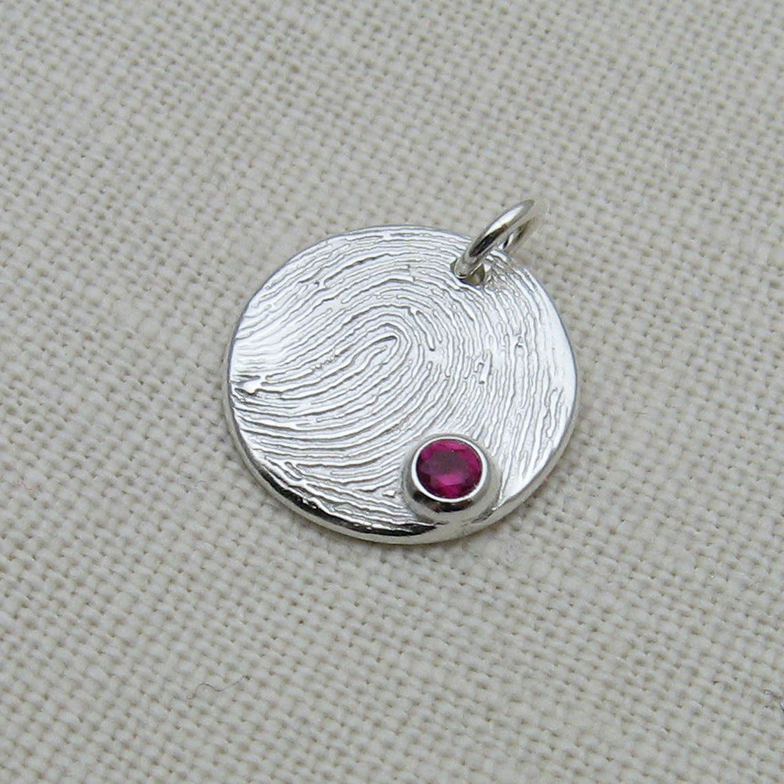 Fingerprint Jewelry Fingerprint Charm Fingerprint Pendant Etsy