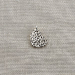 Cat Nose Print Pendant, Dog Nose Texture Necklace, Sterling Silver Heart, Personalized Memorial Keepsake Rainbow Bridge Jewelry Gift