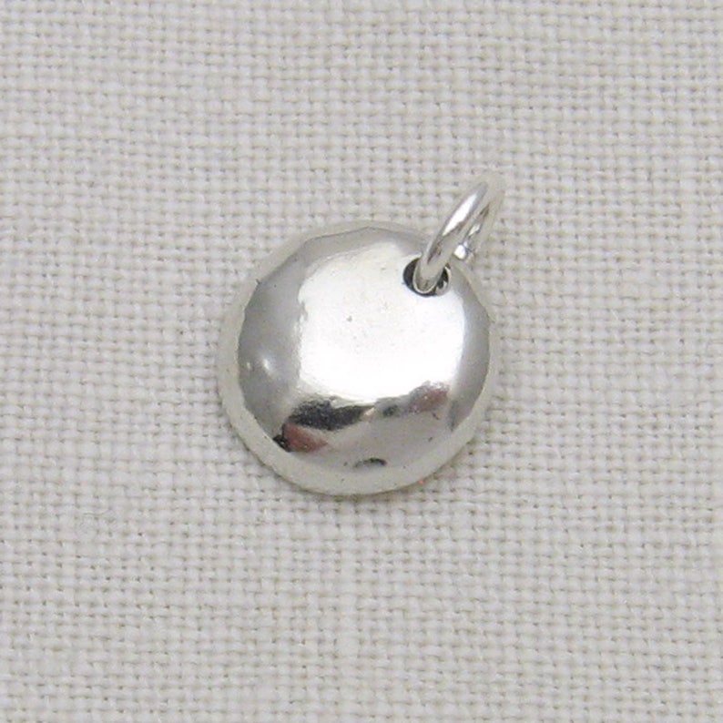 Cremation Jewelry Ashes Jewelry Sterling Silver Circle Charm Etsy