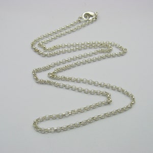 Sterling Silver Rolo Chain Necklace for Fingerprint and Handwriting Charms and Pendants, Custom Chain, Durable Chain, Sturdy Chain, Dainty