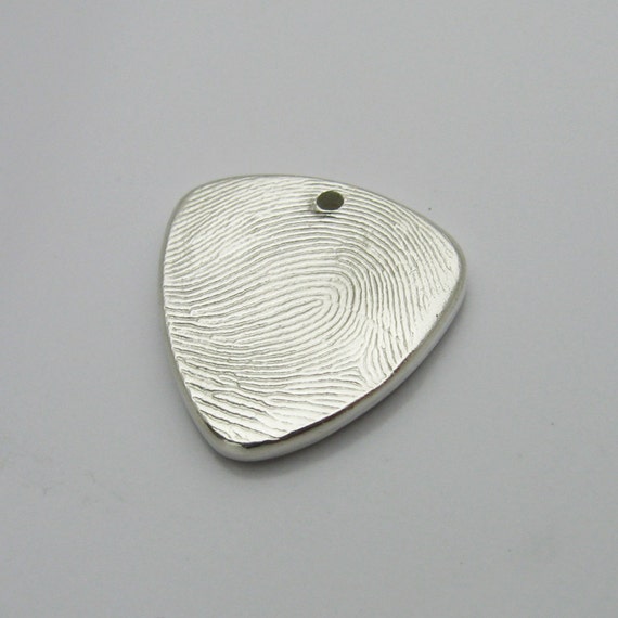 Fingerprint Jewelry Fingerprint Guitar Pick Fingerprint Etsy